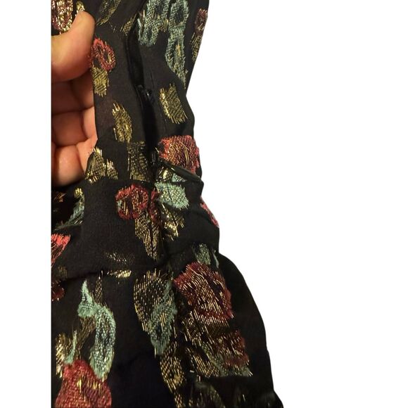 Veronica Beard robin dress size 8 holiday black floral - NWT - Picture 5 of 15